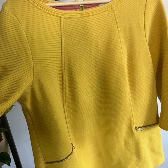 Yellow Boden boatneck 3/4 sleeve top - Picture 7 of 8